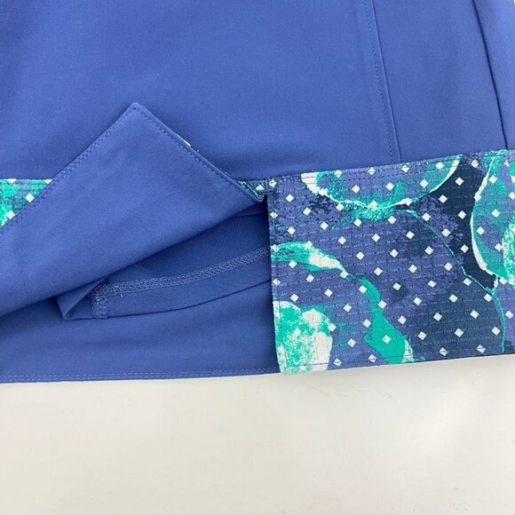 Adidas Golf Womens Floral  Print Hem Skirt Blue Knit Size S - Picture 7 of 11